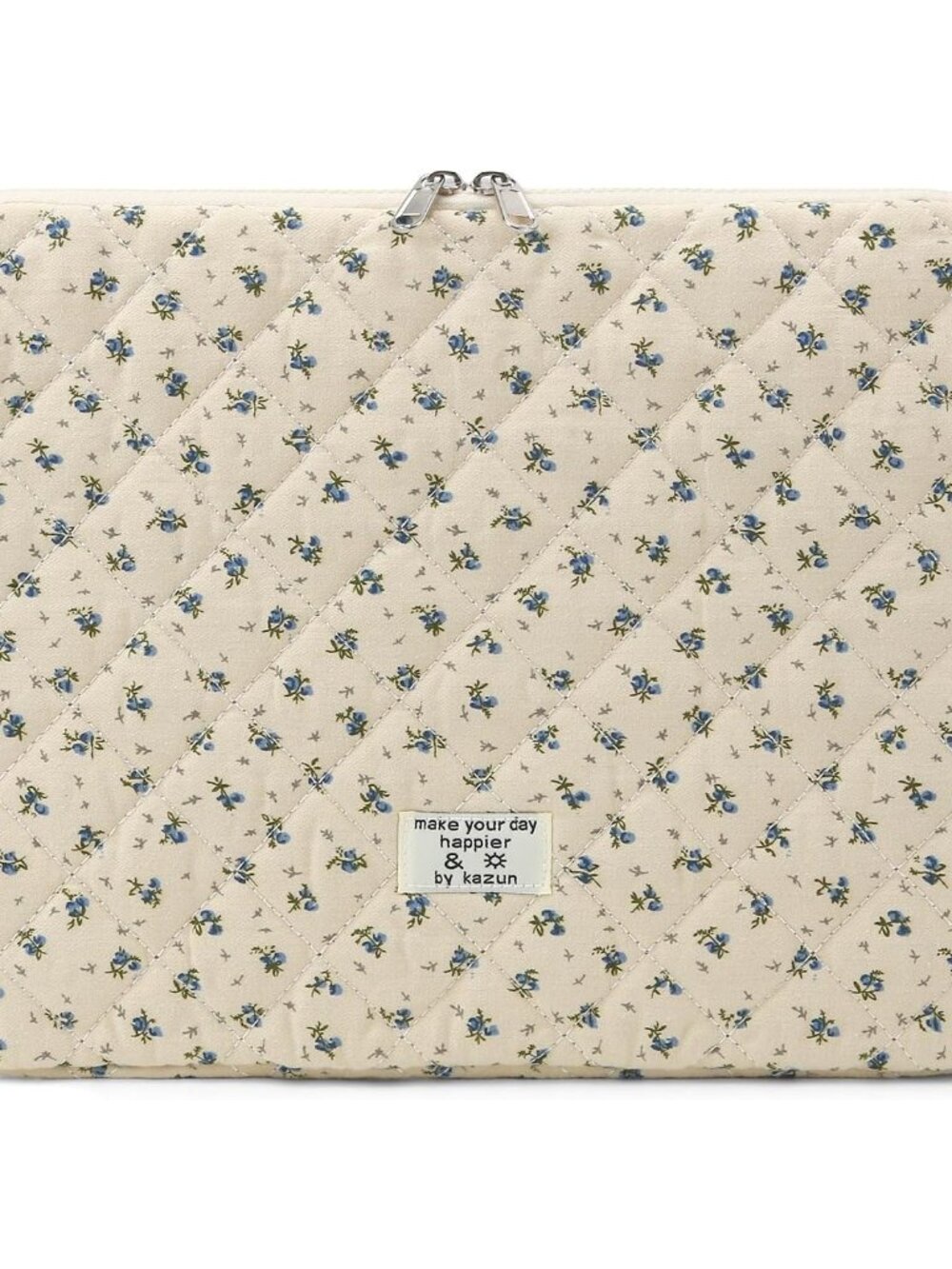 Puffy Laptop Sleeve 13 Inch Cute Quilted Laptop Protective Case Padded Floral Co